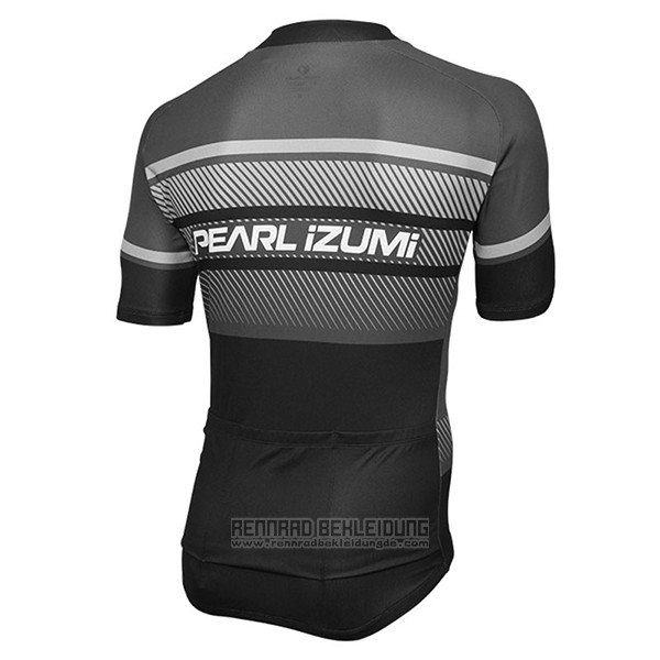 2017 Fahrradbekleidung Pearl Izumi Grau und Shwarz Trikot Kurzarm und Tragerhose - zum Schließen ins Bild klicken